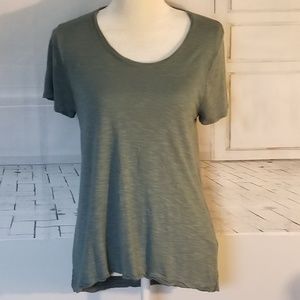 Women’s Slim Scoop Neck Tee - Olive Green